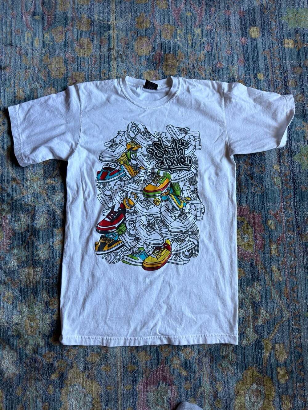 Southpole Authentic Collection Graphic Sneaker Pile T-Shirt White XL